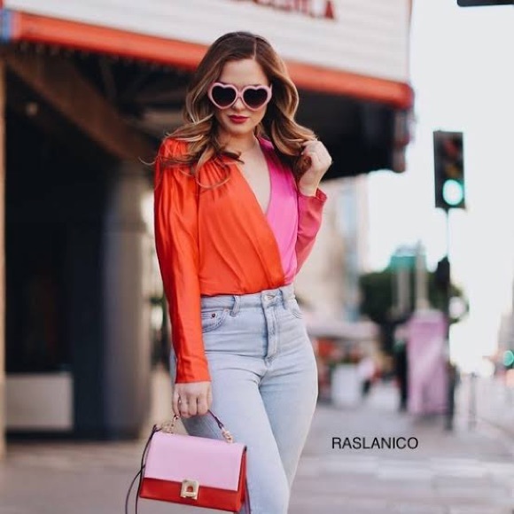 *24 HOUR SALE* The Sweetest Thing Red and Pink Colorblock Bodysuit - Picture 7 of 13